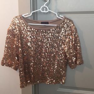 Gold Sequin Top